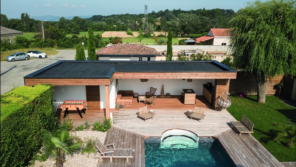EPDM poolhouse plat dak - toit plat